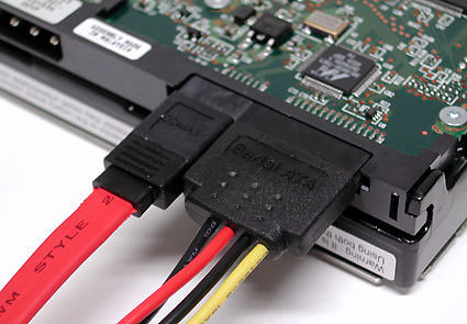 What do you plug into a SATA port?