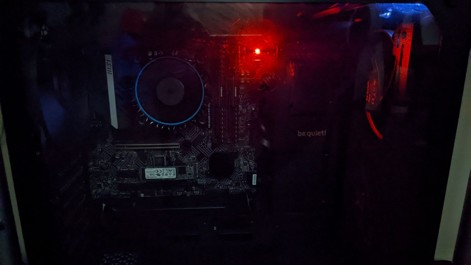 Orange light on motherboard MSI